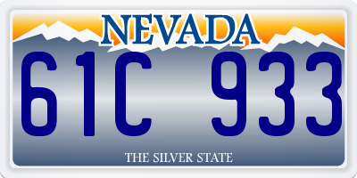 NV license plate 61C933