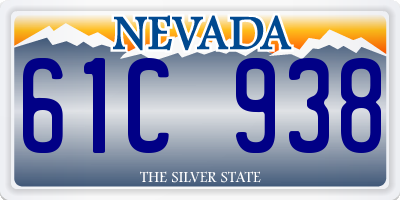 NV license plate 61C938