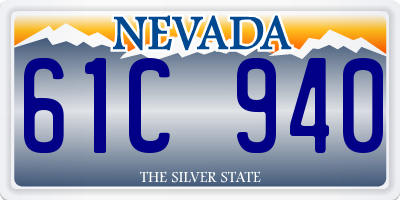 NV license plate 61C940