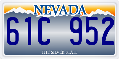 NV license plate 61C952