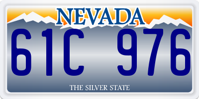 NV license plate 61C976