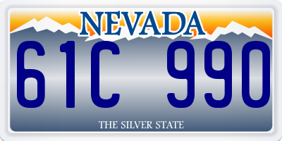 NV license plate 61C990