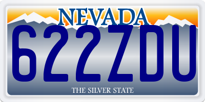 NV license plate 622ZDU