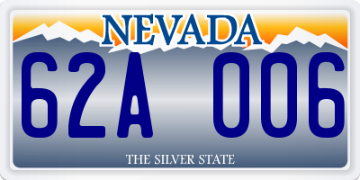 NV license plate 62A006