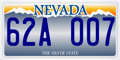 NV license plate 62A007
