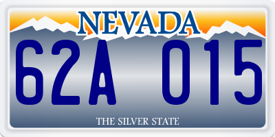 NV license plate 62A015