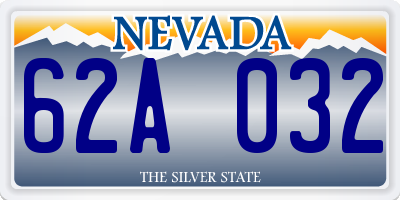 NV license plate 62A032