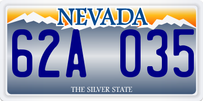 NV license plate 62A035