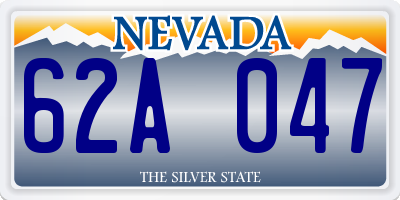 NV license plate 62A047