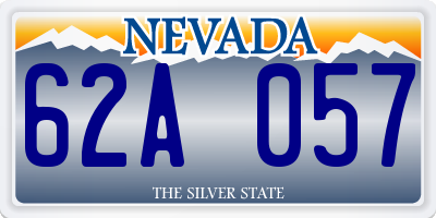NV license plate 62A057