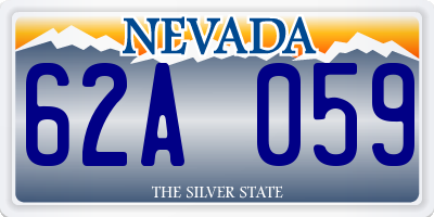 NV license plate 62A059