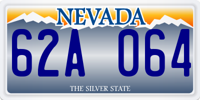 NV license plate 62A064