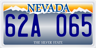 NV license plate 62A065