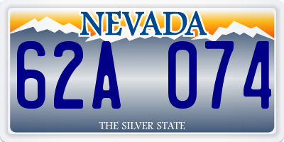 NV license plate 62A074