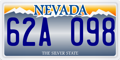 NV license plate 62A098