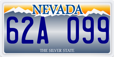NV license plate 62A099