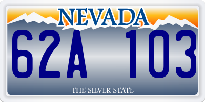 NV license plate 62A103