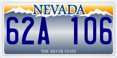 NV license plate 62A106