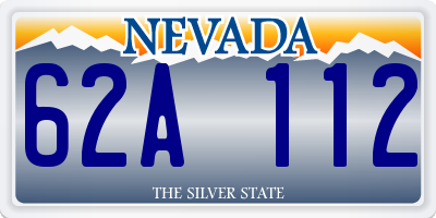 NV license plate 62A112