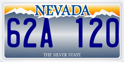 NV license plate 62A120