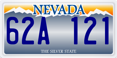 NV license plate 62A121