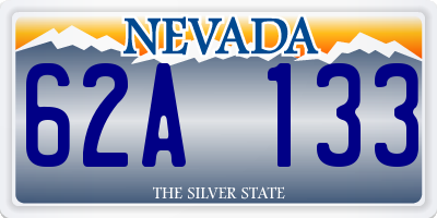 NV license plate 62A133