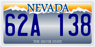 NV license plate 62A138