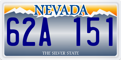 NV license plate 62A151