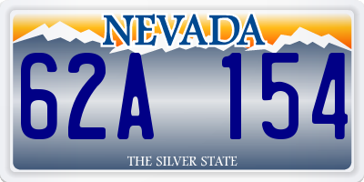 NV license plate 62A154