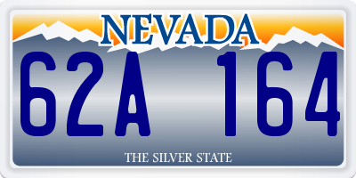 NV license plate 62A164