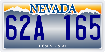 NV license plate 62A165