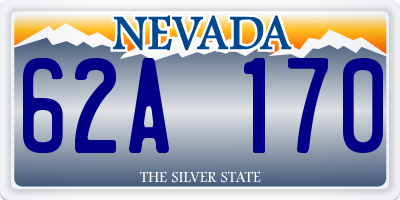 NV license plate 62A170