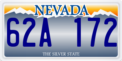 NV license plate 62A172