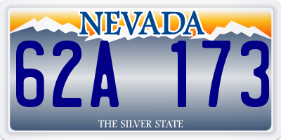 NV license plate 62A173