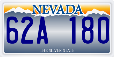 NV license plate 62A180