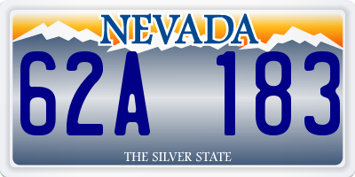 NV license plate 62A183