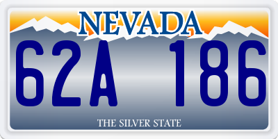 NV license plate 62A186