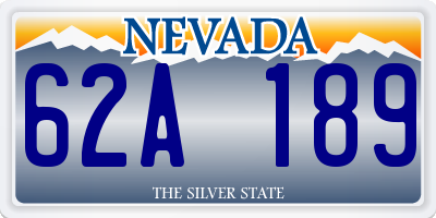 NV license plate 62A189