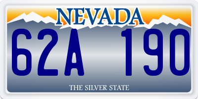 NV license plate 62A190