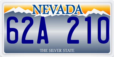NV license plate 62A210