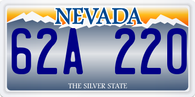 NV license plate 62A220