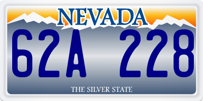 NV license plate 62A228