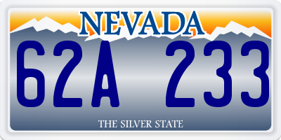 NV license plate 62A233