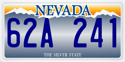 NV license plate 62A241