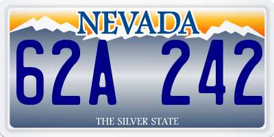 NV license plate 62A242