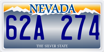 NV license plate 62A274