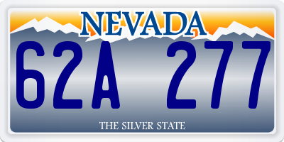 NV license plate 62A277
