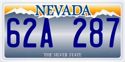 NV license plate 62A287