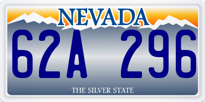 NV license plate 62A296