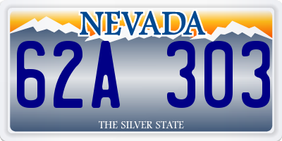 NV license plate 62A303